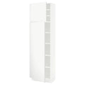 White High Cabinet with shelves and 2 Doors Y8301
