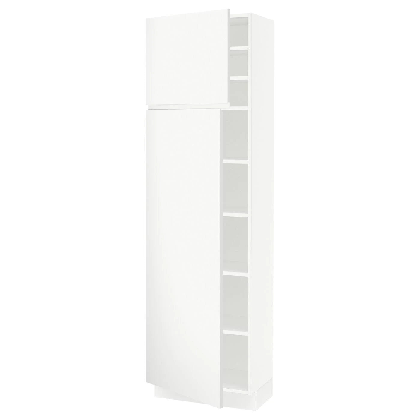 White High Cabinet with shelves and 2 Doors Y8301