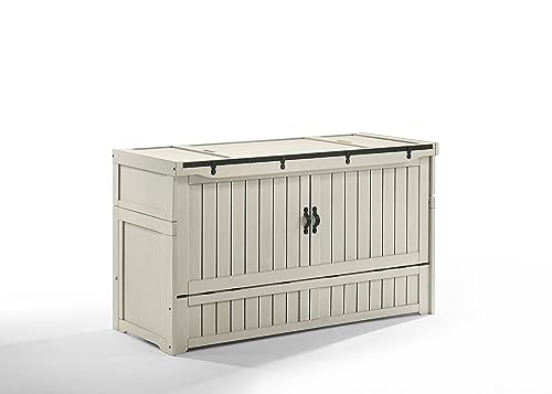 Queen White Murphy Cube Cabinet Bed A933906