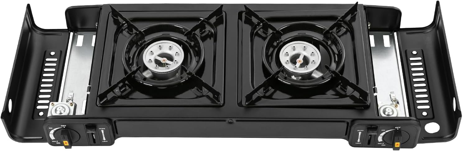 2-Burner Portable Gas Camping Stove R649