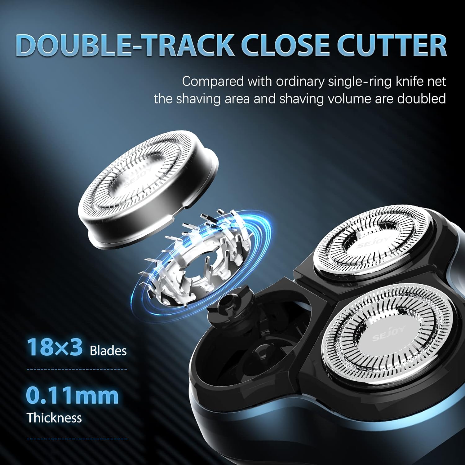 Electric Razor, Beard Trimmer, Waterproof, USB Rechargeable C3599