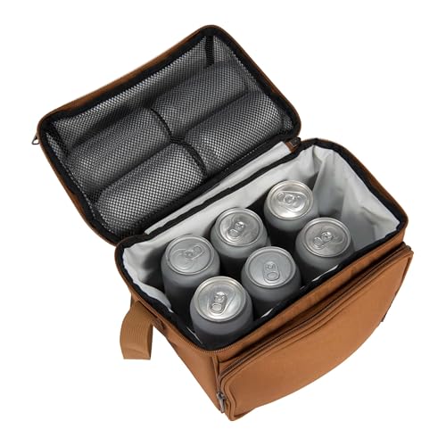 Insulated 12 Can Two Compartment Lunch Cooler Bag Black E395
