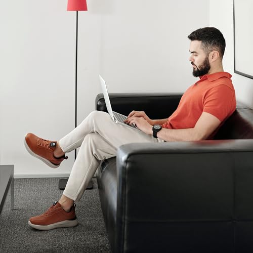 Wide Leather Dress Sneakers for Men K9493