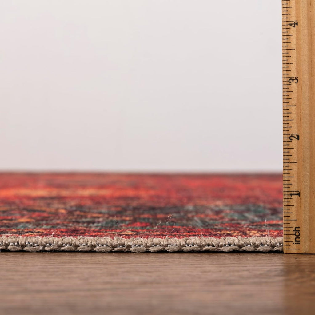 Machine Washable Non-slip Low Pile Area Rug (5' x 7') H537