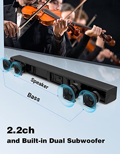 2.2 Channel 32Inch Bluetooth 5.0 TV Speaker with Dual Subwoofer O894