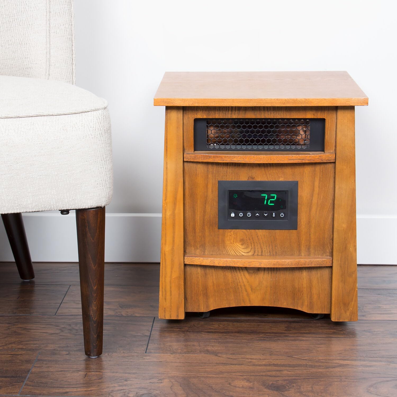 8 Element Infrared Wood Cabinet Heater with Remote Control O699