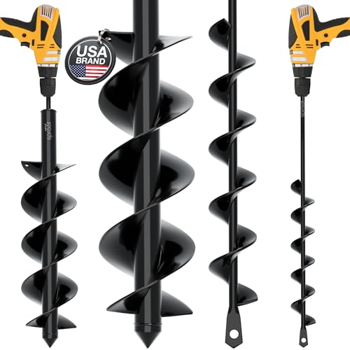2 Pack 1.6x16 & 3.5x16 Inch Garden Auger Drill Bit F80592