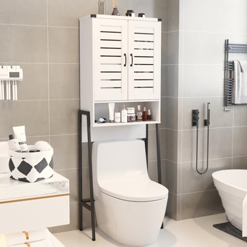 White 2-Door Over Toilet Storage Cabinet E55523