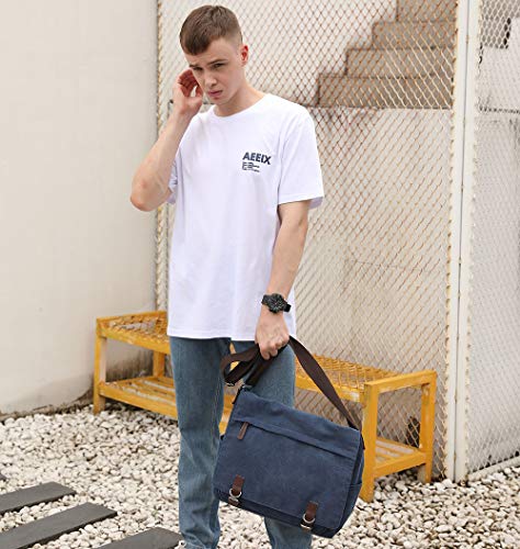 Canvas Messenger Bag for 15.6 Inch Laptop H36625