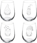 Set of 4 Stemless Wine Glass 17 oz G86661