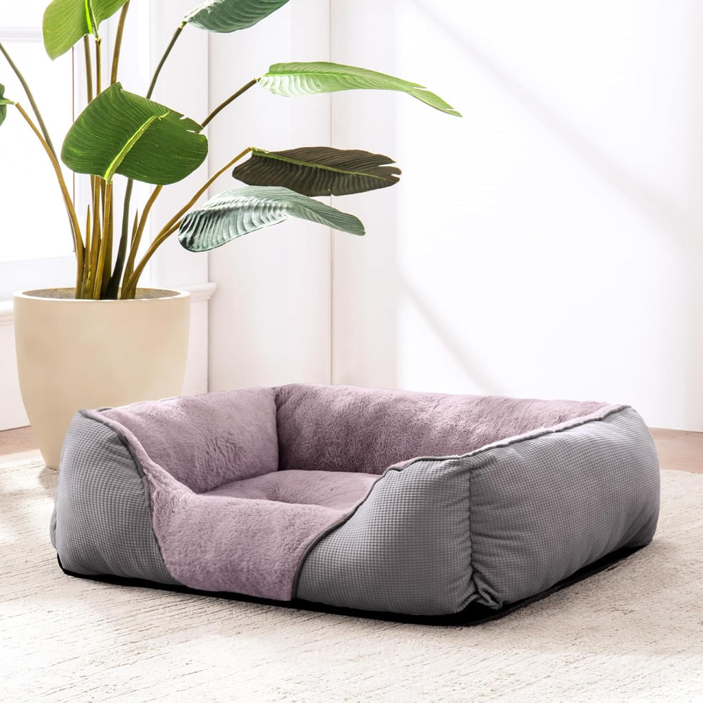 Grey Soft Rectangle Pet Bed 25x21in I886656