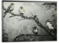 Black and White Bird Canvas Wall Art 20"x16" X72365