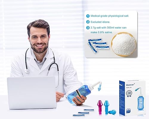 Neti Pot Sinus Rinse Bottle Nose Wash Cleaner Pressure Rinse Nasal Irrigation R23684