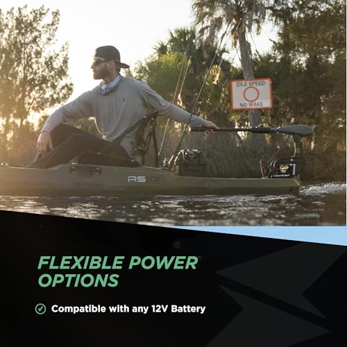 55lb Thrust Transom Mounted Saltwater Electric Trolling Motor with LED Battery Indicator (24" Shaft) J1077