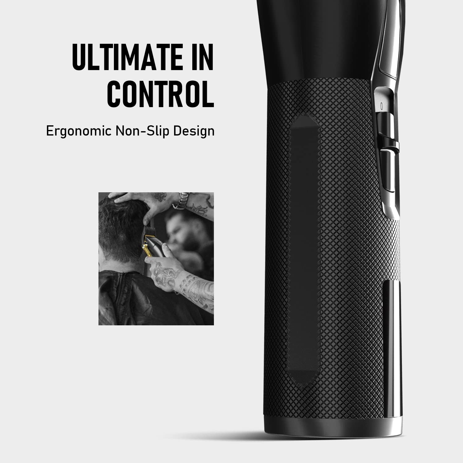 USB-C Rechargeable Cordless Hair Clippers with T-Blade Trimmer, Black I753