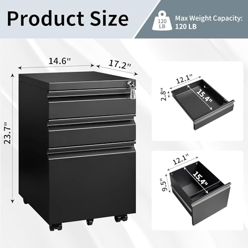 Black 71'H Metal Storage Cabinet with Adjustable Shelves Z850707