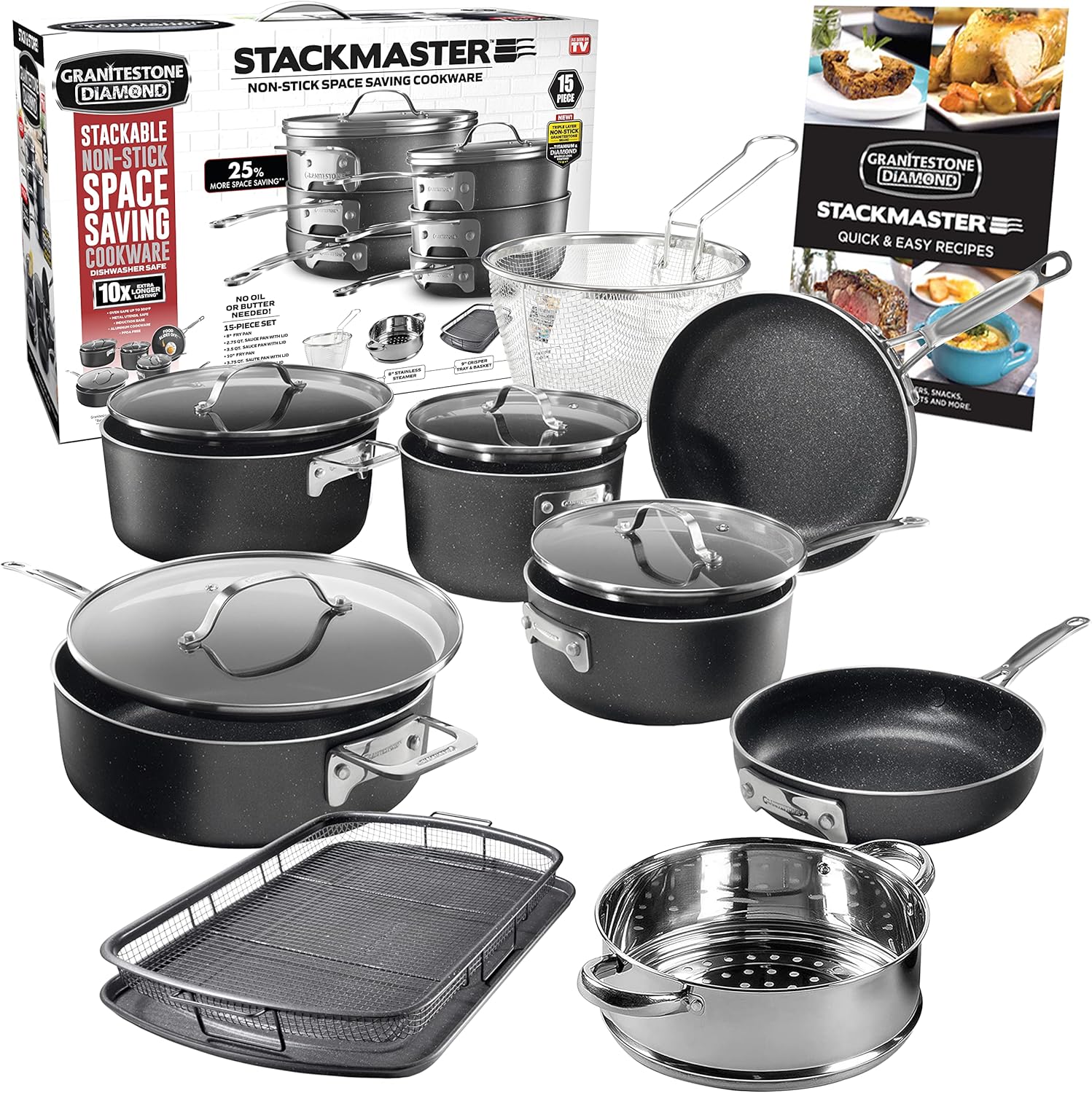 15 Piece Nonstick Cookware Set U815