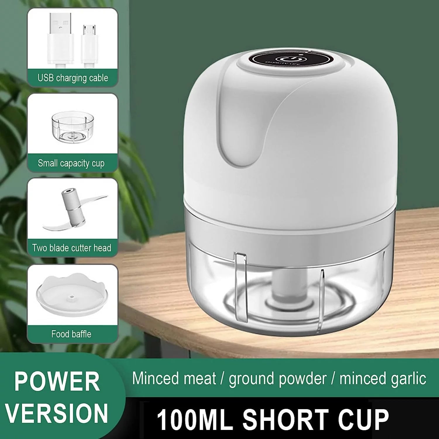 100 Ml Electric Mini Garlic Chopper D56557
