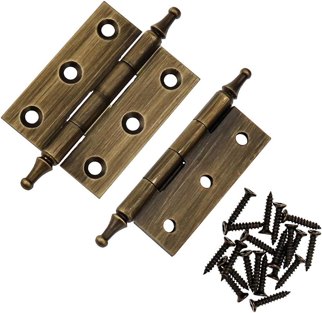 2 Inch Antique Pure Brass Butt Hinges 2pcs X1912
