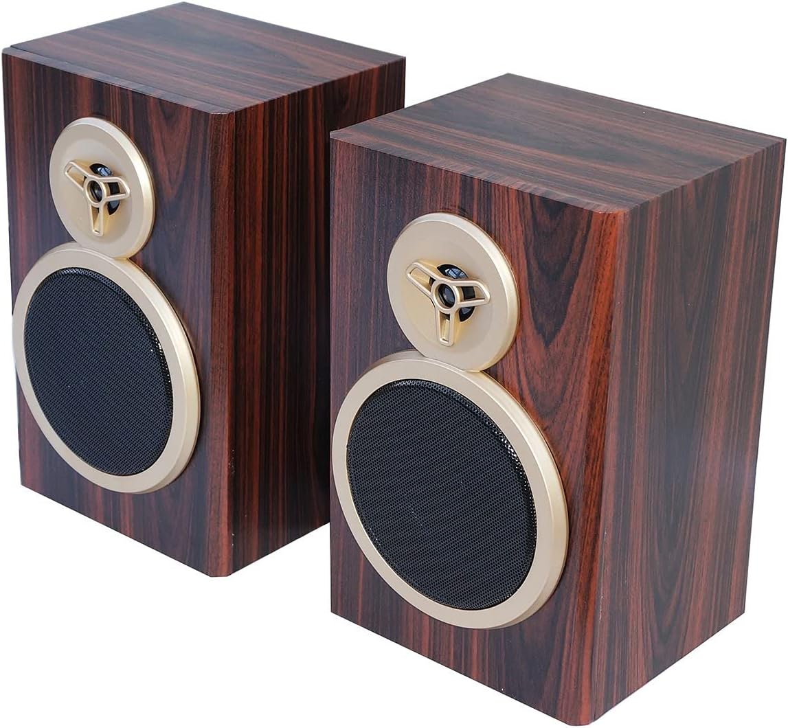 Bluetooth Record Player Turntable with AM/FM Radio, CD / Cassette Player, 2 Separate Stereo Speakers Y65822