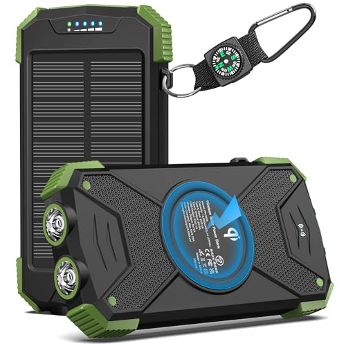 10,000mAh Solar Power Bank with Wireless Charging Q504