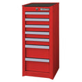 Red 7 Drawer Side Cabinet S342