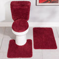 Burgundy 5-Piece Bath Rug Set X32197