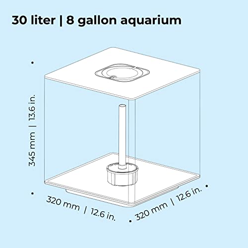 Black Acrylic 8-Gallon Aquarium with LED Lights H596