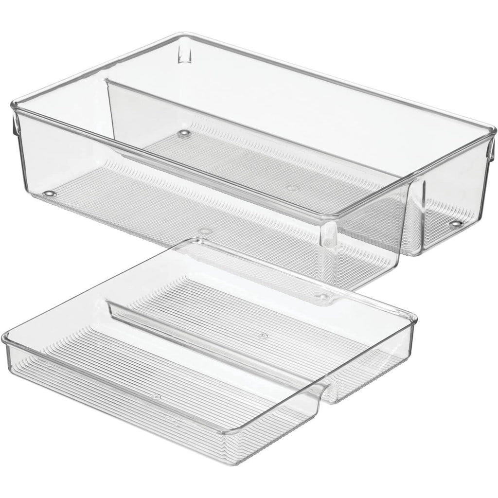 Plastic 2-Tier Stackable Drawer Organizer L381153
