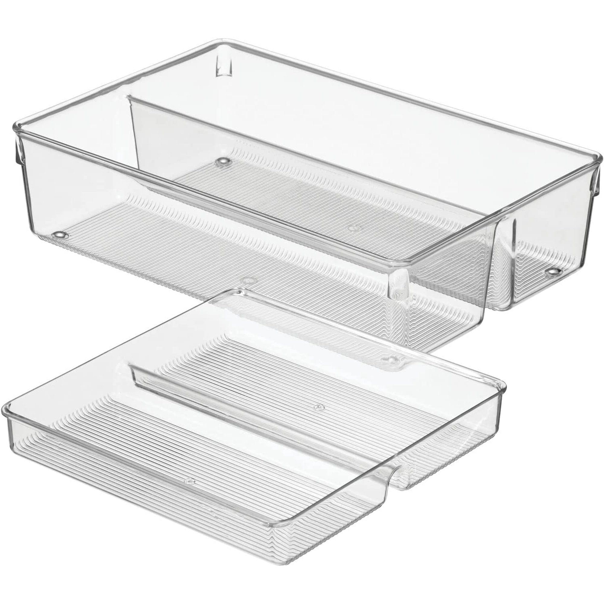 Plastic 2-Tier Stackable Drawer Organizer L381153