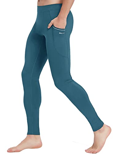 Men's Yoga Leggings Pants with Pockets Quick Dry T632986