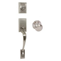Double Cylinder Door Handle Set Satin Nickel S21312