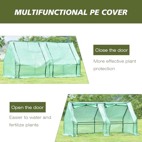 6 ft. x 3 ft. x 3ft. Mini Greenhouse with 2 Zipper Doors K7817