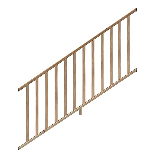 6 ft. Cedar Routed Stair Rail Kit with Balusters I661