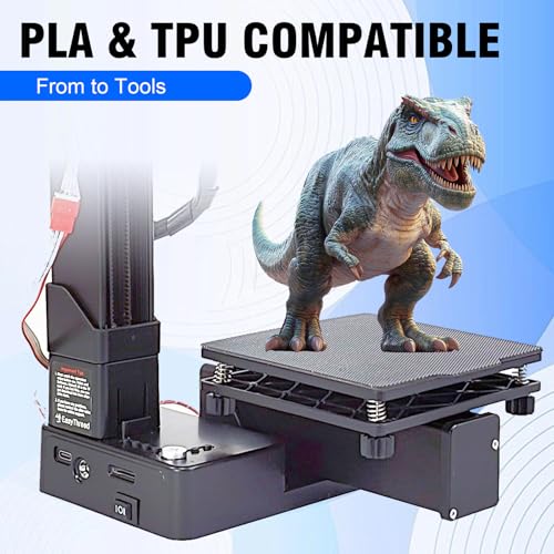 Small Entry Level Portable FDM 3D Printer with Removable Build Plate, 100x100x100mm Build Volume (Black) A439