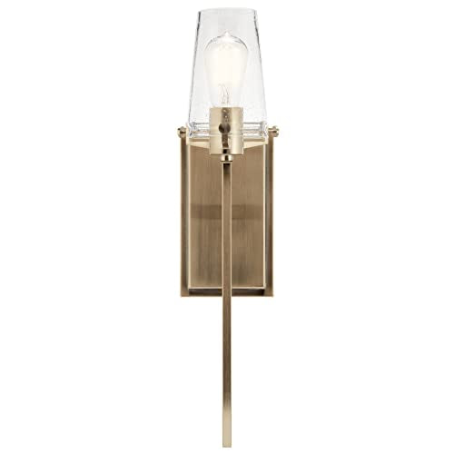 1 Light Wall Sconce with Clear Seeded Glass in Champagne Bronze M10514