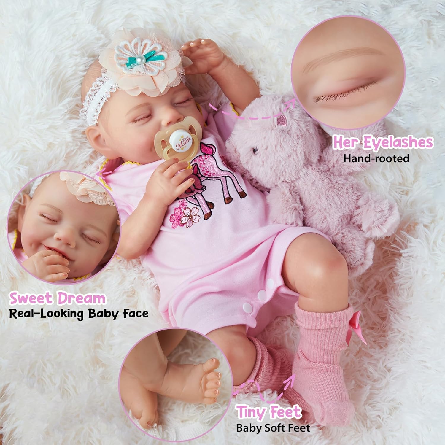 20 Inch Cloth Body Reborn Baby Doll G302262