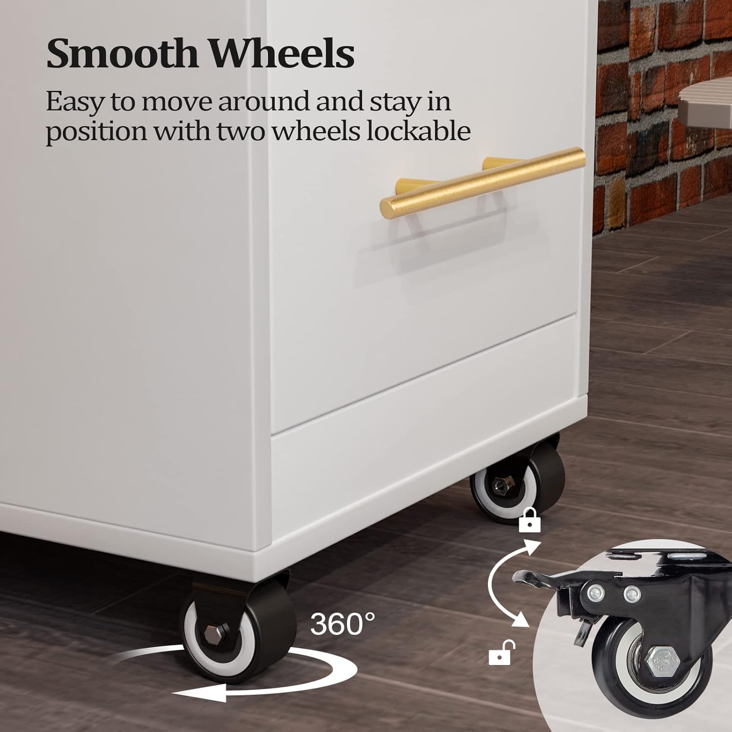 Wood Salon Trolley Cart with Wheels Z51267