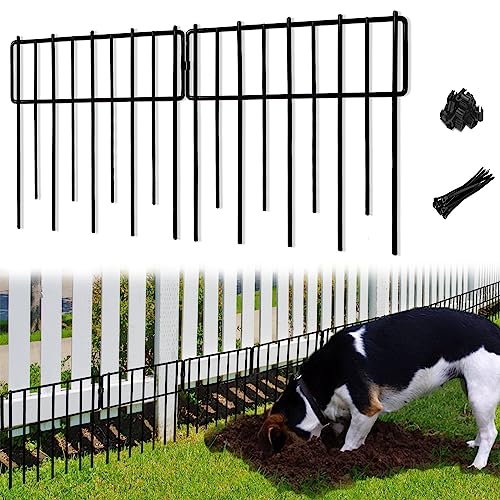 26 PCS 12In x 28Ft Rustproof Metal Wire Garden Fence U37803