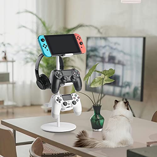 3 Tier Controller Stand with Headphone Holder, Smart Black P52716