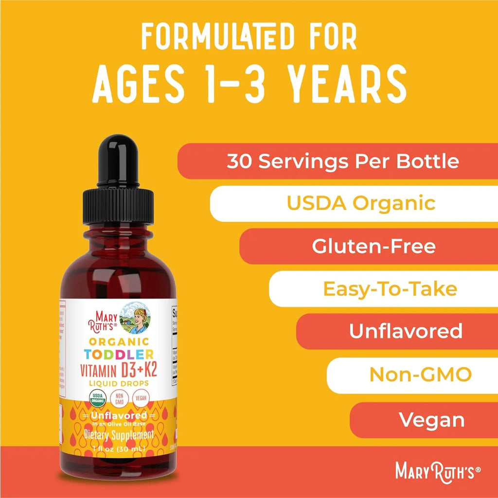Unflavored Vitamin D3+K2 Liquid Drops, 1 fl oz T54126
