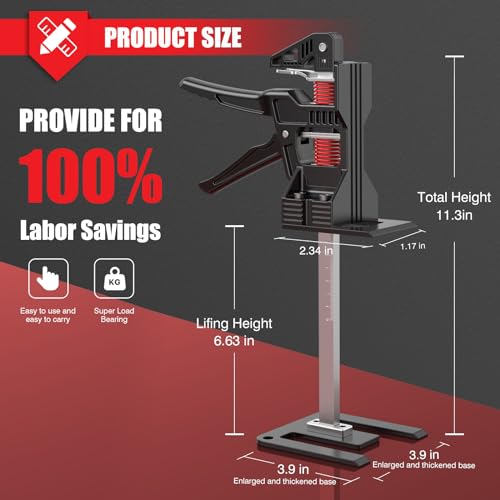Arm Jack 2 PCS 11.3 Inch Hand Lifting Jack Tool Lift Range 6.63in Height Adjustment Lifting Device Load Bearing 220 Lb F3362
