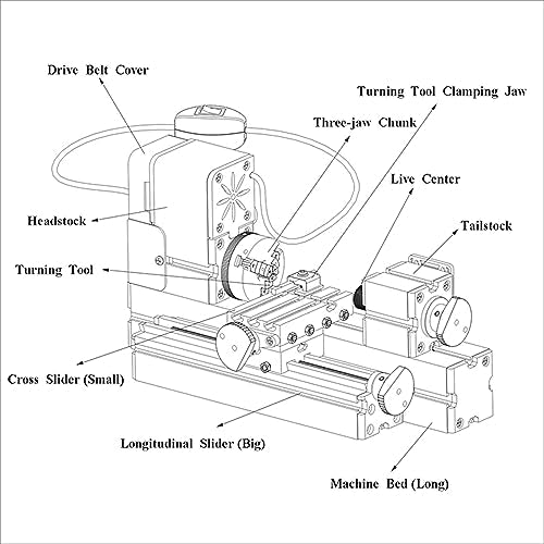 All-metal Miniature Lathe 36W 20000rpm P886