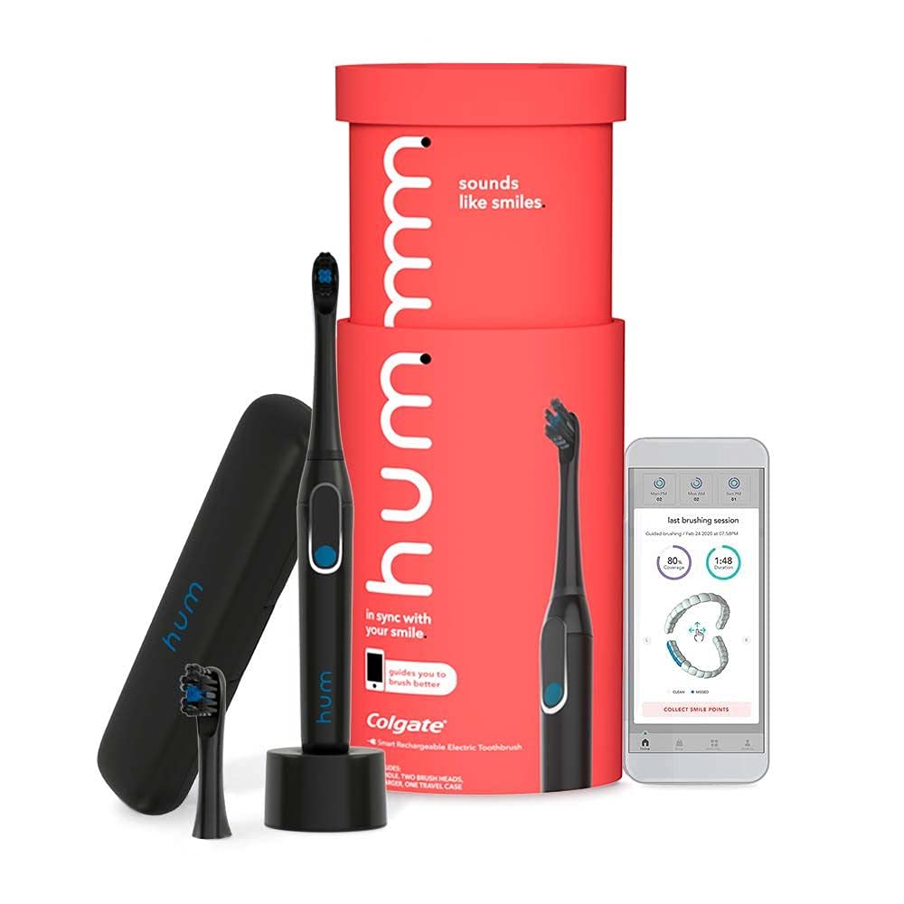 Blue Electric Toothbrush Kit, Rechargeable Sonic Toothbrush with Travel Case & Bonus Replacement Brush Head, Pack of 2 Z2834
