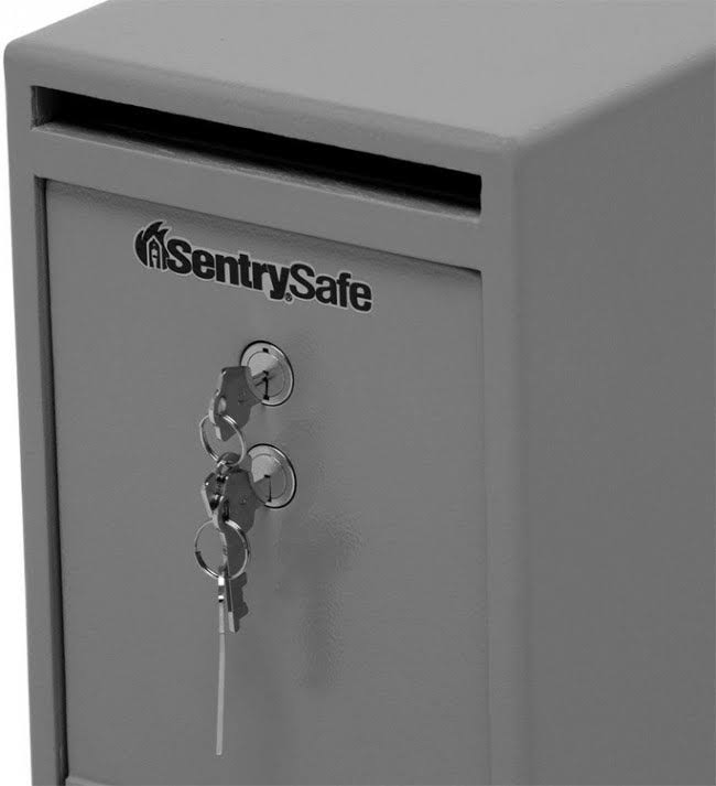 Gray Key Lock Depository Safe M9717