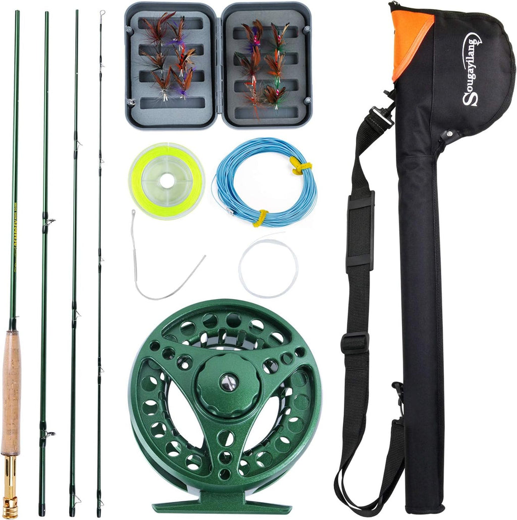 Fly Fishing Rod with Reel Combo Kit Pack of 2 G286521