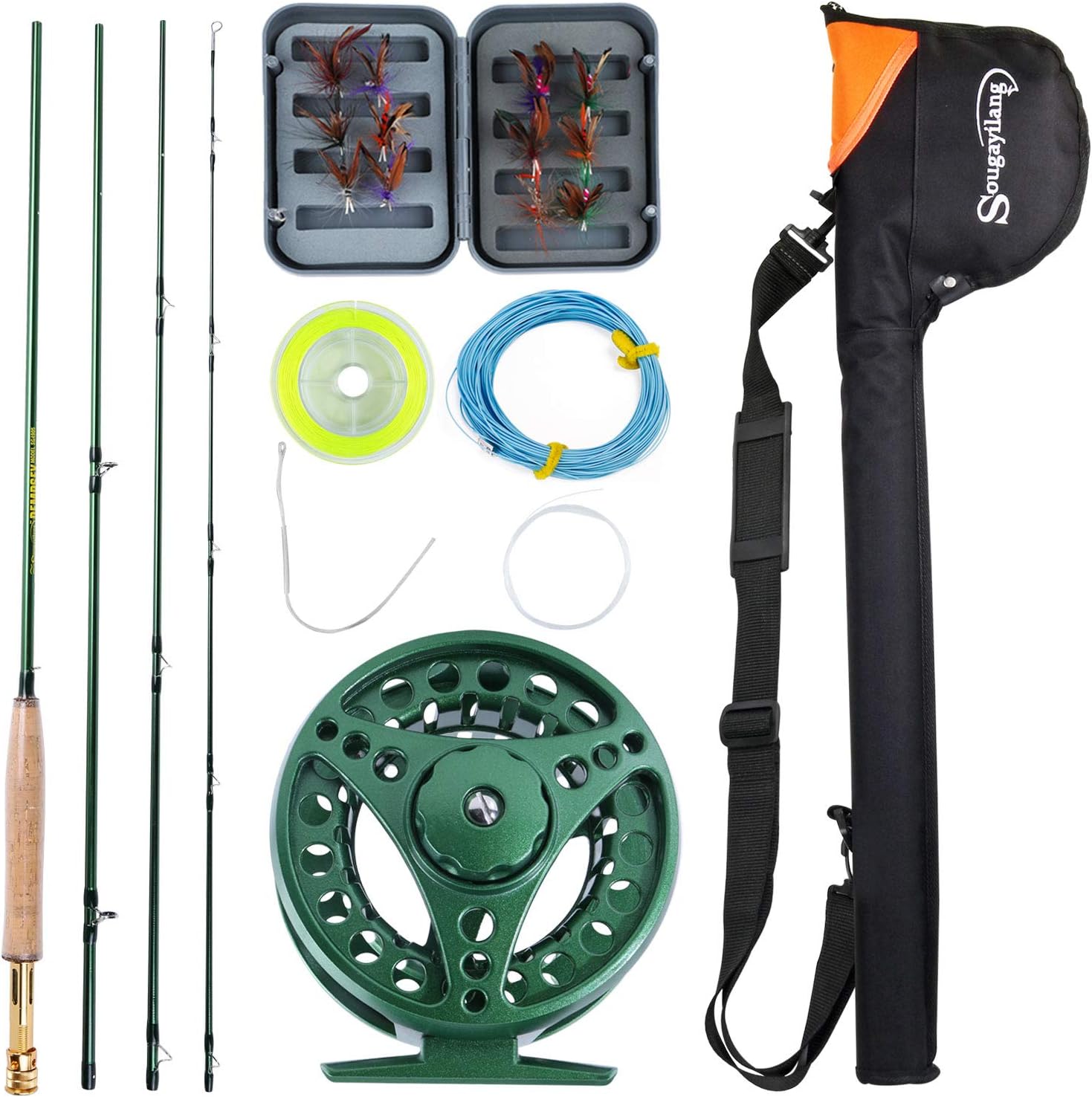Fly Fishing Rod with Reel Combo Kit Pack of 2 G286521