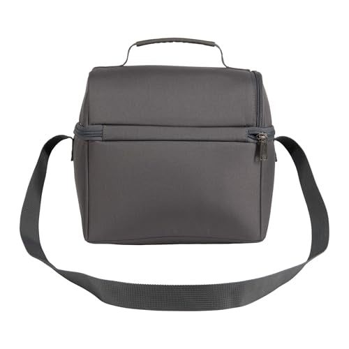 Insulated 12 Can Two Compartment Lunch Cooler Bag Black E395