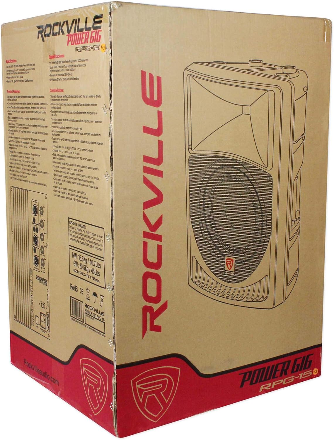 15" Powered Active 2-Way DJ PA Speakers V85681