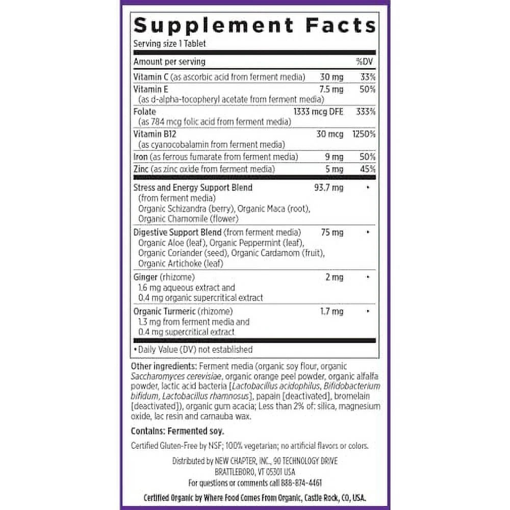 Whole-Food Fermented Iron Complex Supplement, 60ct P5665
